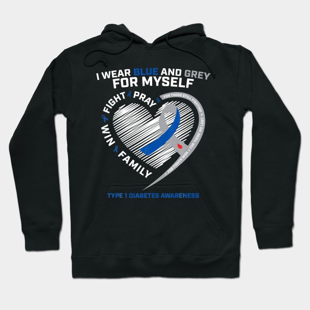 1D Son Daughter Diabetic Juvenile Ype 1 Diabetes Awareness Hoodie by Hot food